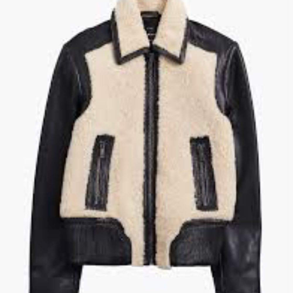 LUCKY BRAND Sherpa Leather Jacket NWT - Picture 4 of 4